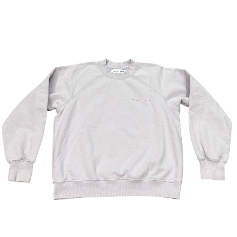 Samsoe‎ Samsoe Gitta Crewneck Sweatshirt Orchid Peel Embroidered Logo Size Small